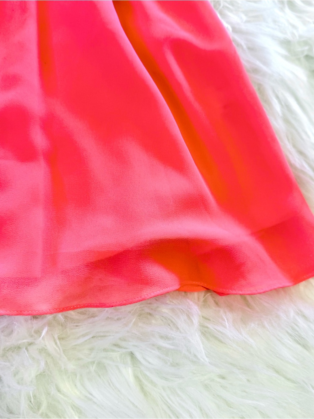 Gianni Bini Coral Halter Cutout Mini Dress XS Neon Pink Fit & Flare NWOT - Picture 3 of 13